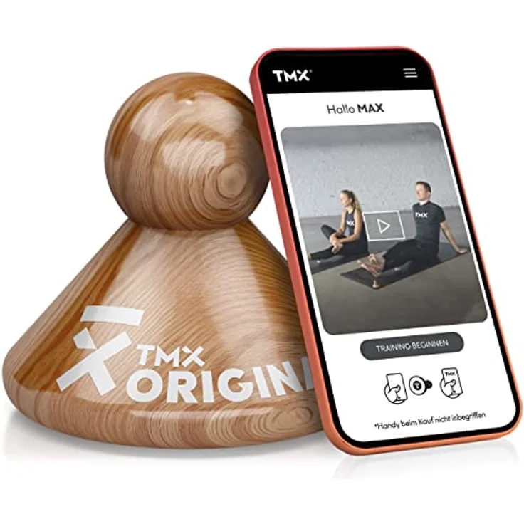 TMX® TRIGGER ORIGINAL – Triggerpunkt Drücker für muskuläre Schmerzen | Made in Germany | Akupressur-Massage für die Eigenbehandlung von Verspannungen | Echtholz Buche - Natur – Bild 1