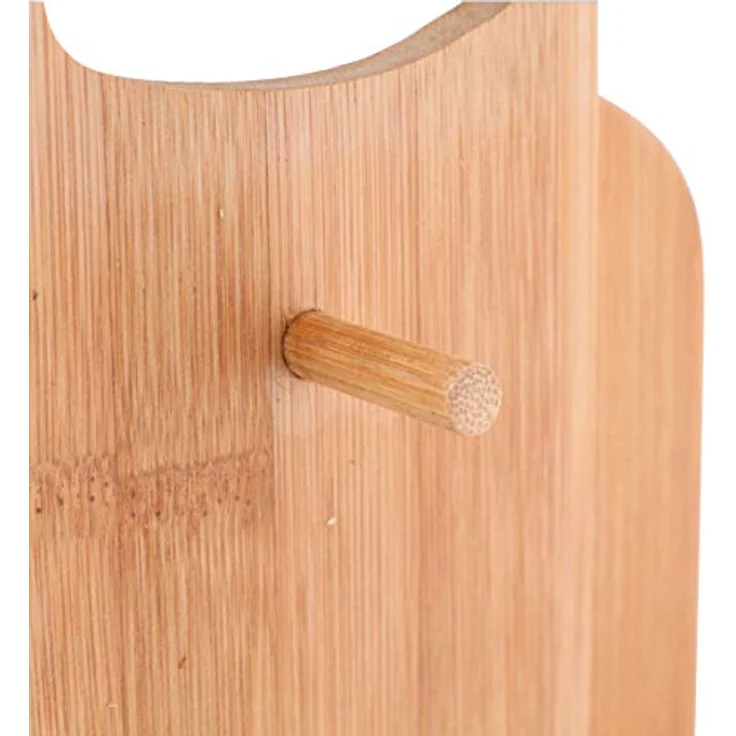 Axentia Schneidebrett-Set 7 teilig - 6 Brettchen aus Bambus-Holz - Brettchenständer mit Frühstücksbrettchen - Holzbrett hohe Schnittfestigkeit & schonend für Messerklinge - Brett für Küche – Bild 8