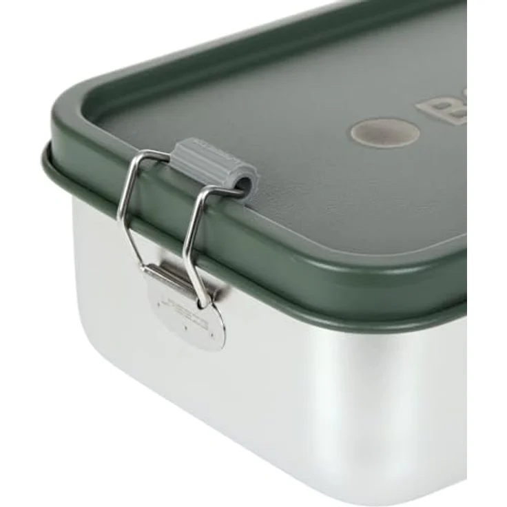 LÄSSIG Lunchbox Brotdose Edelstahl Solid Bold, geruchs- und geschmacksneutral, 290g, dark olive – Bild 5
