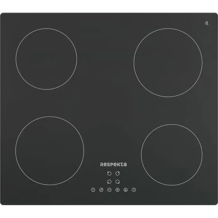 RESPEKTA KM4295iMS-19, mattschwarzes Induktions-Glaskeramikkochfeld mit 4 Kochzonen und Touch-Control bedienen
