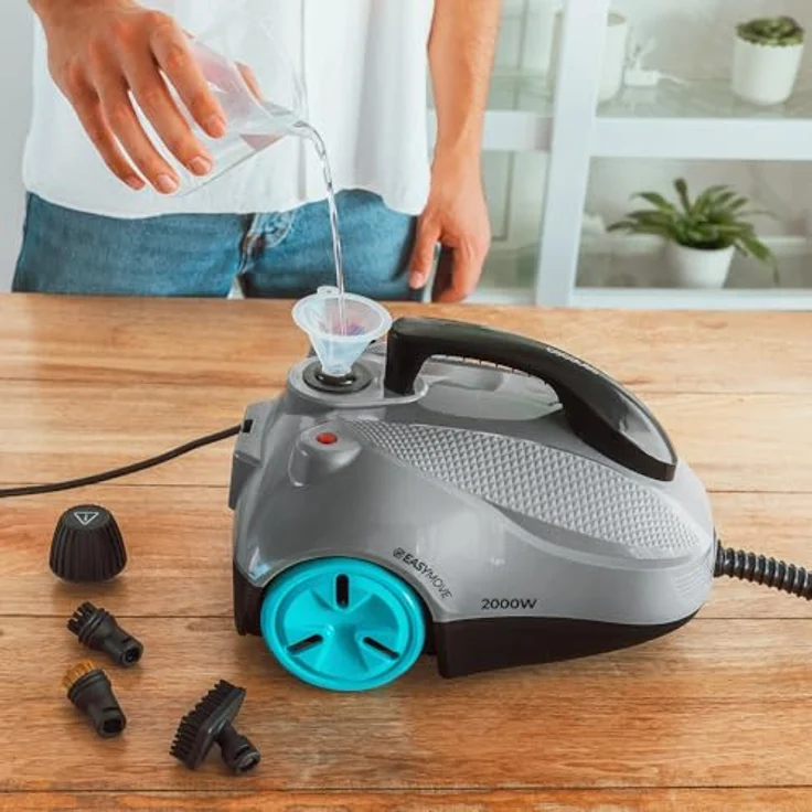 Cecotec Dampfreiniger Hydrosteam 2000 Easyhome Max, 2000 W, 60 g/min Dampfausstoß, 5 bar Druck, XXL 2L Tank, 150 Minuten Laufzeit, 7,5 m Aktionsradius, Zubehörset inklusive – Bild 5