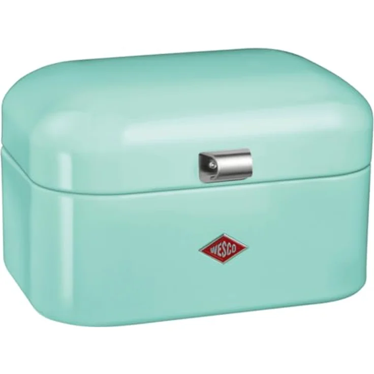 WESCO Single Grandy Brotkasten in mint grün, pulverbeschichtetes Stahlblech, Lüftungslöcher und stabiler Handgriff – Bild 1