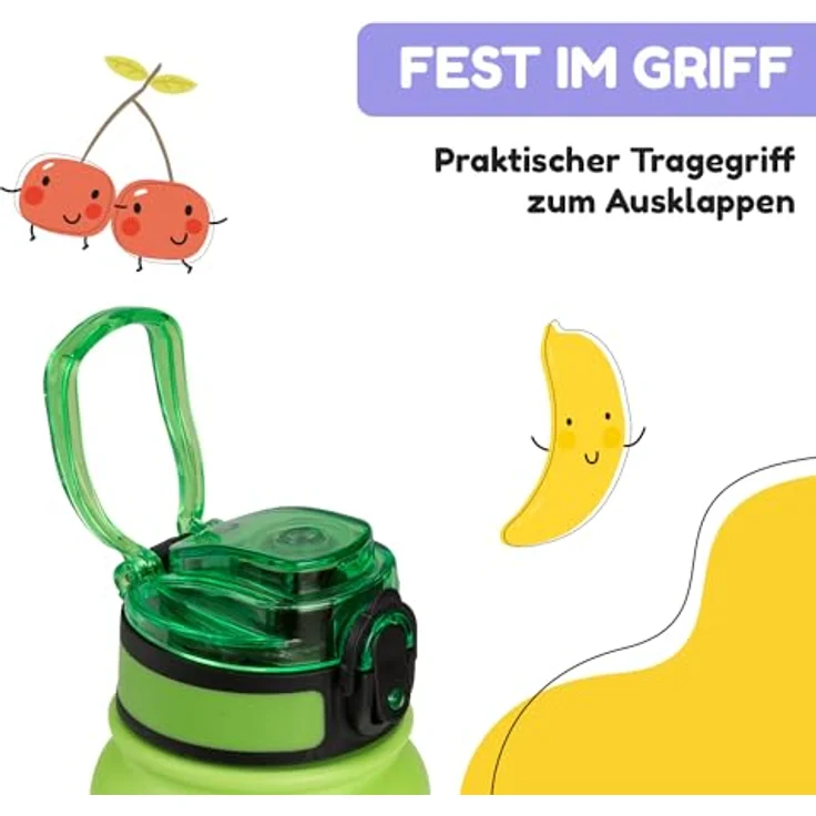 schmatzfatz Trinkflasche Kinder Auslaufsicher, 550ml Edelstahl-Trinkflasche für Schule & Kindergarten, Wasserflasche BPA-Frei, Für Kaltes & Heißes, Auslaufsichere Trinkflasche für Mädchen & Jungen – Bild 5