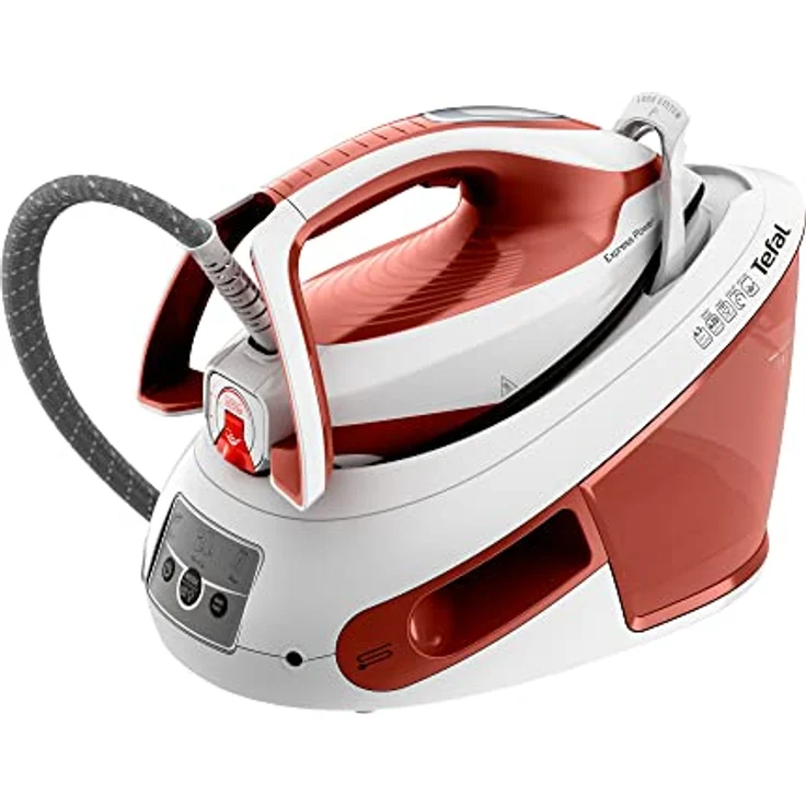 Tefal SV8110 Express Power Dampfbügelstation | 420 g/Min. Dampfstoß | 120 g/Min. kontinuierliche Dampfabgabe | Smart Temp-Technologie | Kalk-Kollektor | XL-Wassertank | Terrakotta/Weiß – Bild 1