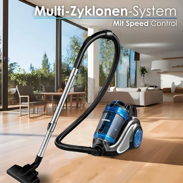 STEINBORG Bodenstaubsauger SB-1040, 700 W, beutellos, 4L Fassungsvermögen, Multi-Zyklon-System, HEPA-Filter, Speed Control – Bild 5