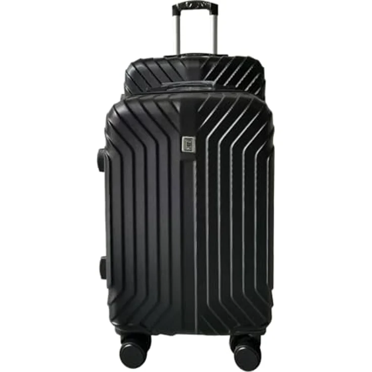 NTK-Collection Mabell, Hartschalenkoffer 2er-Set in Schwarz, M (50-90 l) und L (90-115 l), mit Zahlenschloss und Rollen – Bild 1
