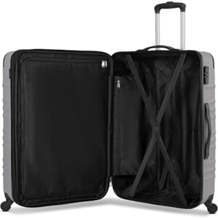 Wenger Amplar Evo 4 Rollen Trolley L 75 cm, grau, mit Dehnfalte, 100% ABS, praktisch und geräumig – Bild 5