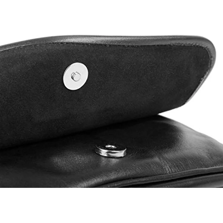 Samantha Look Umhängetasche aus echtem Leder, 25 cm, Made in Italy, verstellbarer Schulterriemen, klassisches Design, mehrere Fächer – Bild 6