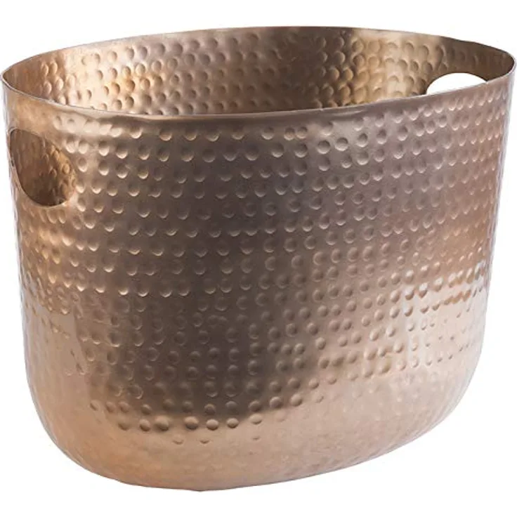 APS 36111 Wein- / Sektkühler, 30 x 23,5 cm, H: 23 cm, Aluminium, Kupfer-Look, gehämmerte Oberfäche