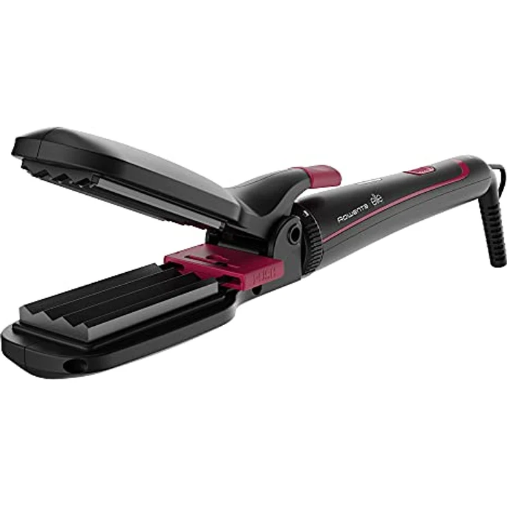 Rowenta CF4222 Elite Infinite Looks 9 in 1 Multistyler, Lockenstab, Glätteisen, Kreppeisen, Schwarz-Pink – Bild 4
