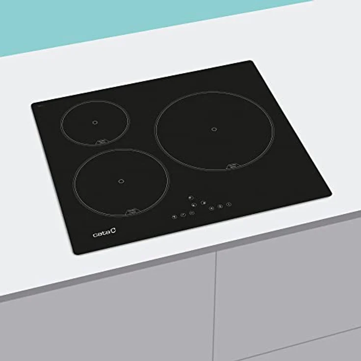 CATA IB 6303 BK Induktionskochfeld Farbe Schwarz Kochplatte mit 3 Kochfeldern 9 Regulierbare Leistungsstufen Touch Control mit Akustischem Warnton Leistung 7,1kW Breite 59 cm – Bild 4