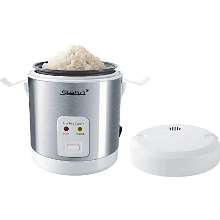 Steba Mini-Reiskocher RK 4 M, 0,9 Liter Volumen, 200 Watt, Einfache''Ein-Knopf'' Bedienung, Warmhaltefunktion, Antihaftbeschichteter Innentopf, Kontrollampe, Tragegriff, inkl. Reislöffel & Messbecher – Bild 2