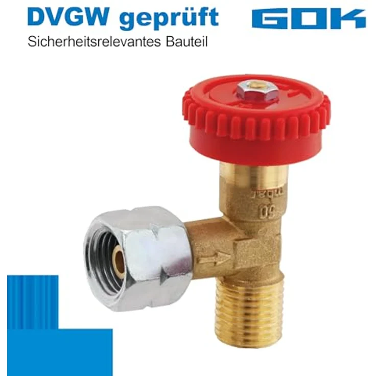 GOK Schlauch Gok Gasmengenventil 09-745 R1/4", Regulierventil mit Absperreinrichtung, DVGW-geprüft, 90° Drehung – Bild 6