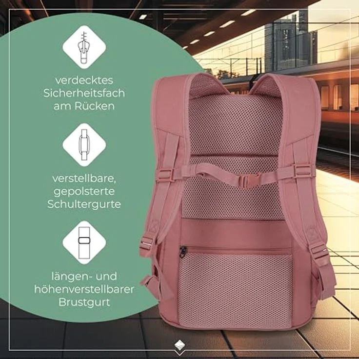 travelite Kick Off Rucksack 45 cm, rose – Bild 7
