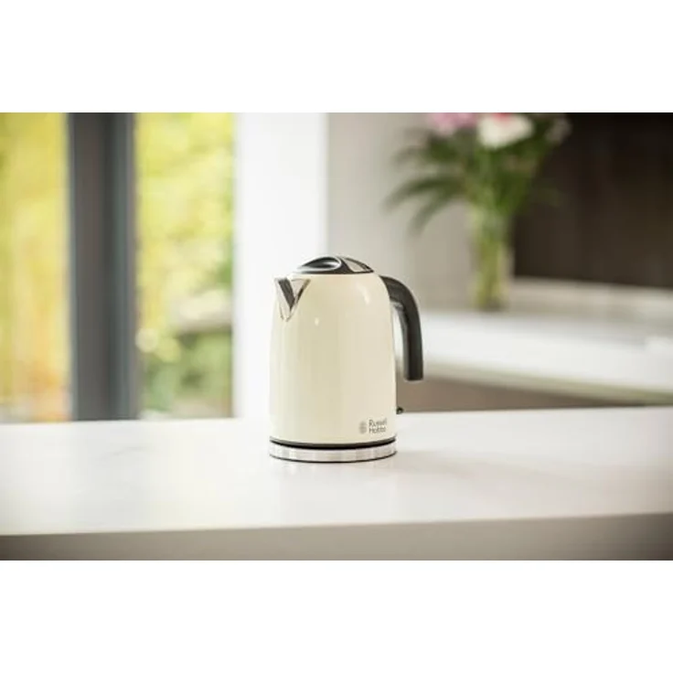 Russell Hobbs Wasserkocher Colours+ Creme, 1,7l, 2400W, Schnellkochfunktion, optimierte Ausgusstülle, herausnehmbarer Kalkfilter, Wasserstandsanzeige, Füllmengenmarkierung, Teekocher 20415-70 – Bild 2
