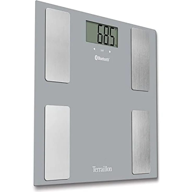 TERRAILLON Smart Connect Personenwaage – BMI – 8 Benutzer – Bluetooth Low Energy – Kapazität 160 kg – Grau – Bild 4