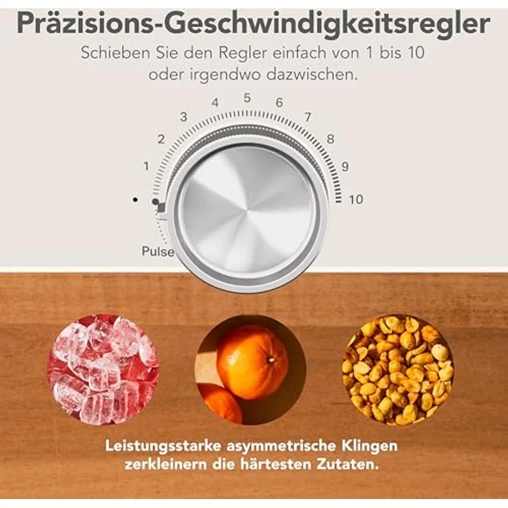KitchenAid Pure Power Standmixer 2,1 Liter, 1,5 PS Motor, 10 Geschwindigkeitsstufen, integrierte Automatikprogramme, automatischer Clean Cycle – Bild 4