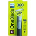 Philips OneBlade 360 Face+Body QP2834/23, 5 in 1 Elektrorasierer mit 360-Grad-Klinge, inkl. 2 Ersatzklingen