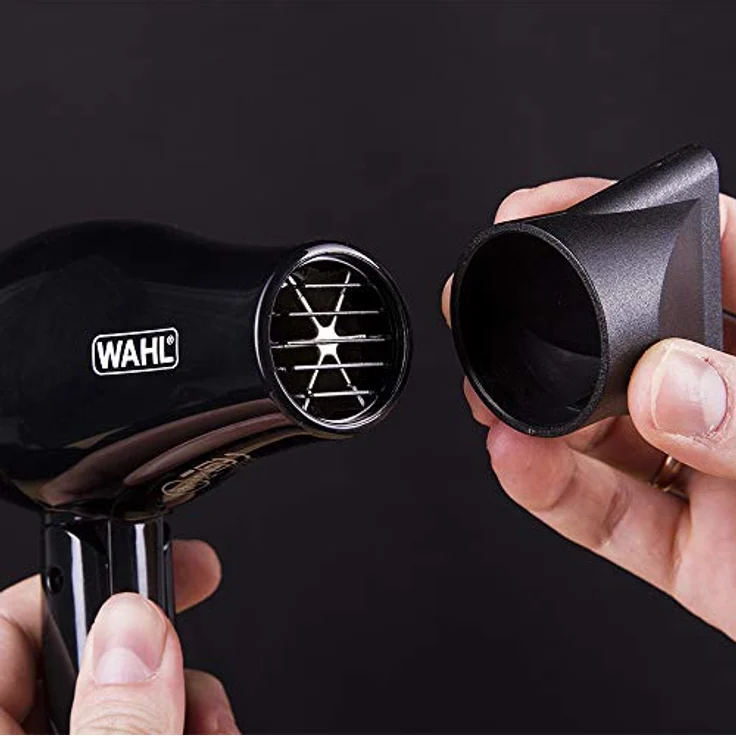 Wahl 3402-0470 Reisehaartrockner, Travel Dryer, mit Diffusor, 1000W, Konzentratordüse, inkl. Aufbewahrungstasche, schwarz – Bild 2