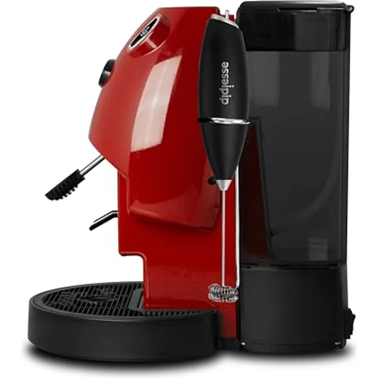 Didiesse New Baby Frog Halbautomatische Pod-Kaffeemaschine, 1,3 l Wassertank, 650 W, rotes Design, optimale Aromaextraktion mit 15 bar – Bild 3