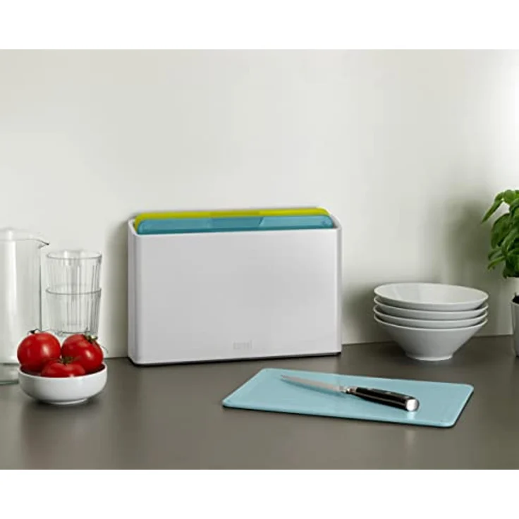Joseph Joseph Duo 3-teiliges, farbcodiertes Schneidebrett-Set mit schlankem Etui für eine organisierte Aufbewahrung, Opal – Bild 2