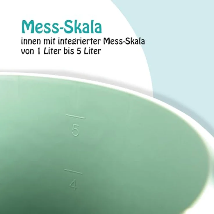 ProHome Putzeimer 5 Liter, 2-tlg. Kunststoff-Eimer, rosa/grün/anthrazit, BPA-frei, Made in EU – Bild 5