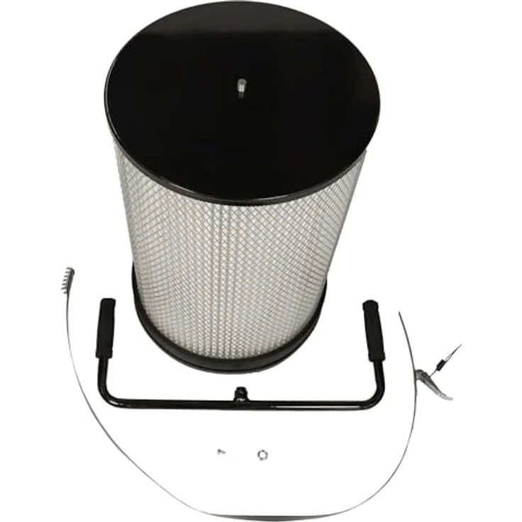 VHBW Feinstaubfilterpatrone für hbm 7427-E (Model 1), M5 Feinstaubfilter für Absauganlage mit Reinigungsbürste – Bild 2