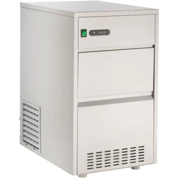 GastroHero Elektrischer Eiswürfelbereiter 50 kg, Hohlkegel-Eiswürfelmaschine mit 3,2 L Wassertank, luftgekühlt, Edelstahl AISI 304