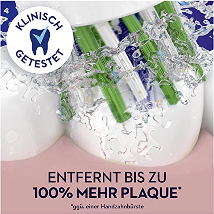 Oral-B CrossAction Aufsteckbürsten mit CleanMaximiser-Borsten für ganzheitliche Mundreinigung, 8 Stück – Bild 2