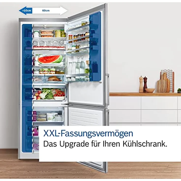 Bosch KGN49VICT Kühl-Gefrierkombination, freistehend, edelstahl mit Antifingerprint, NoFrost, Multi Airflow, 0-Grad-Zone, Schnellkühlen und -gefrieren, Breite 70 cm – Bild 6