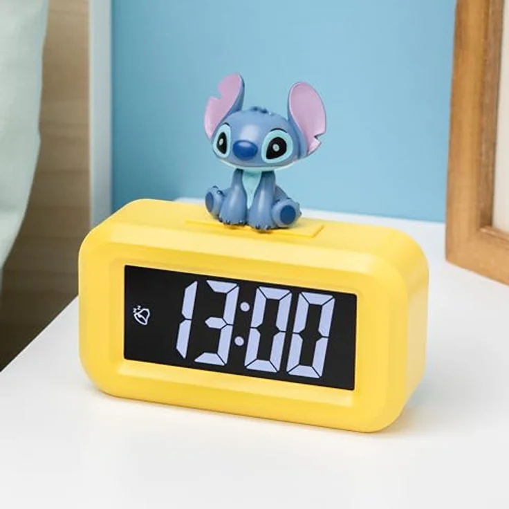 Paladone Products Stitch Mini Icon Wecker, Digitalwecker mit Schlummerfunktion, 8,8 cm, offizielle Disney-Lizenz – Bild 2