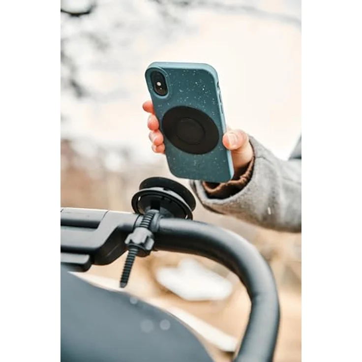Fidlock Smartphonehalter Vacuum Handlebar Base Flex schwarz - Passend für alle Stangenrohre mit maximal 40 mm Rohrdurchmesser, einfache Montage ohne Werkzeug, keine Störung der Elektronik durch die Magnete – Bild 3