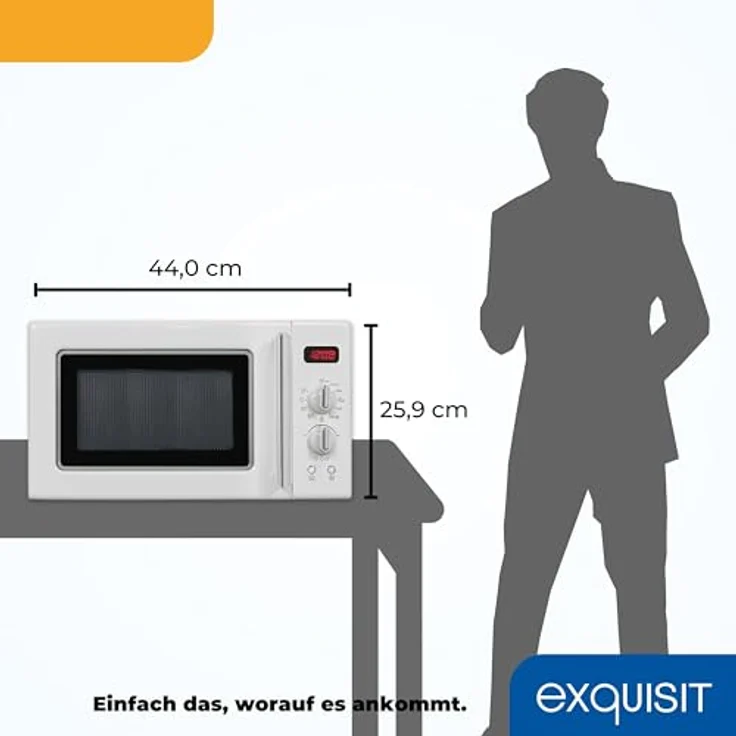 RMW720-3GDIG Mikrowelle mit Grill, Standgerät, 700 Watt, 20 Liter Garraum, weiß, 8 Automatik-Programme, lackiert – Bild 6