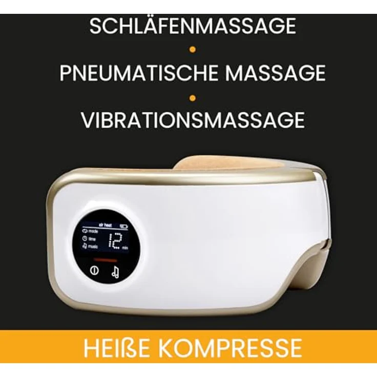 Medivon Oog Massager, Intelligentes Massagegerät mit Luchtdruck, Vibration und Warm Kompression – Bild 3