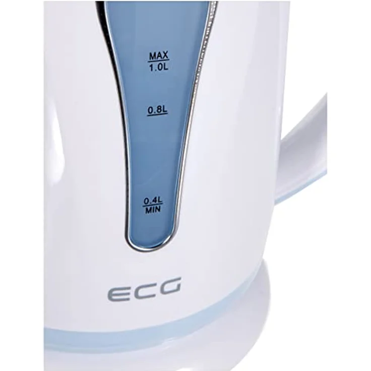 ECG RK 1022 Blue, Wasserkocher, 1 Liter, Blau-weiß, Plastik – Bild 5
