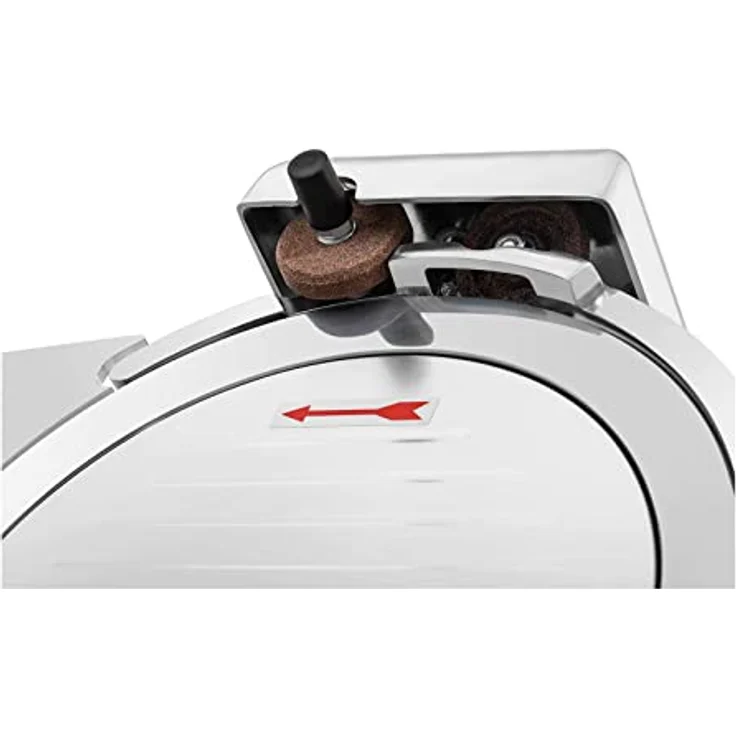 Royal Catering RCAM-250E Aufschnittmaschine Ø 250 mm Messerschärfer 0-8 mm Allesschneider 480 U/min Edelstahl Wurstschneidemaschine – Bild 2