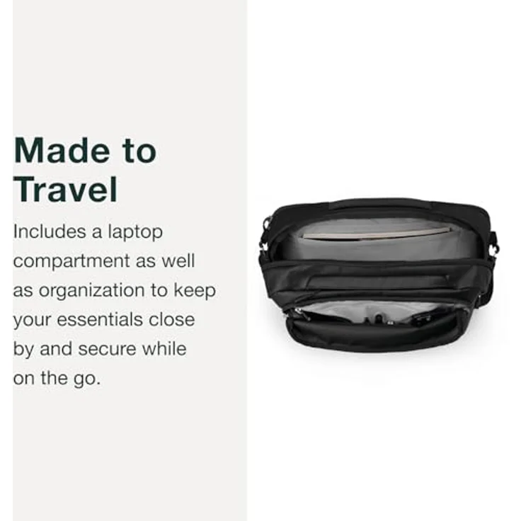 Osprey Transporter Carryon Boarding Bag, 46 cm mit Laptopfach, schwarz (Raven Black) – Bild 3