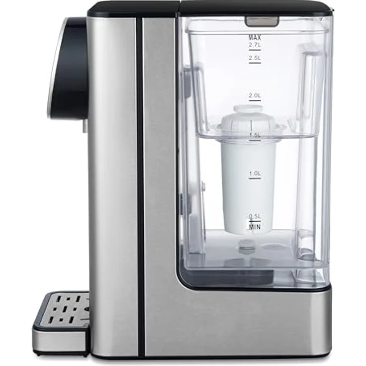 Trisa Wasserkocher Trisa Silver Stream Heißwasserspender Edelstahl mit Touch-Display, Tee-Einstellung und großem Wassertank – Bild 3