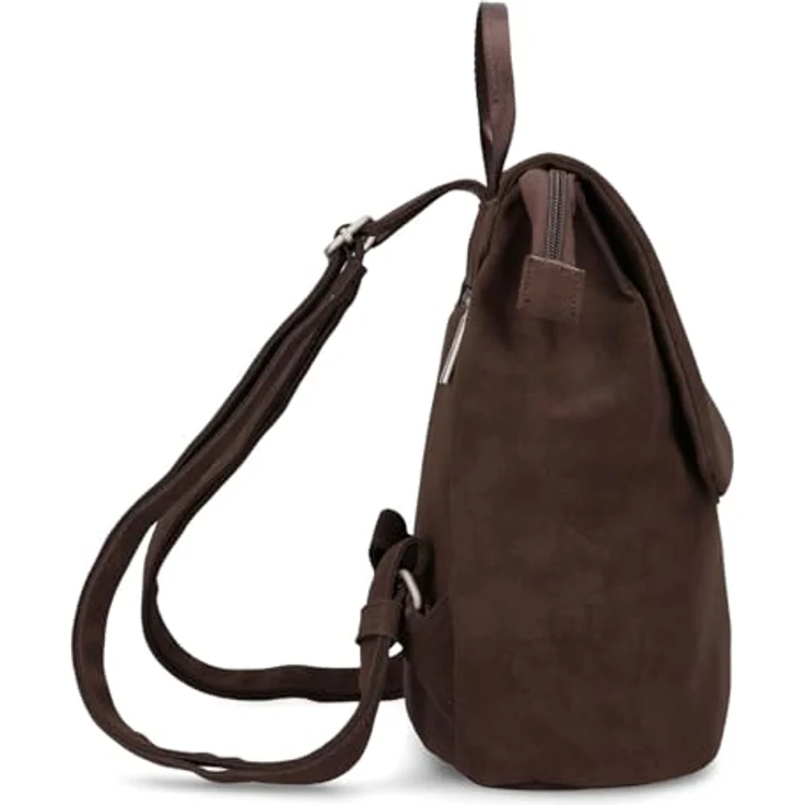 Zwei Mademoiselle.M City Rucksack, 29 cm, braun, 100% Polyurethan, kompakte Größe 24 cm x 13 cm – Bild 3