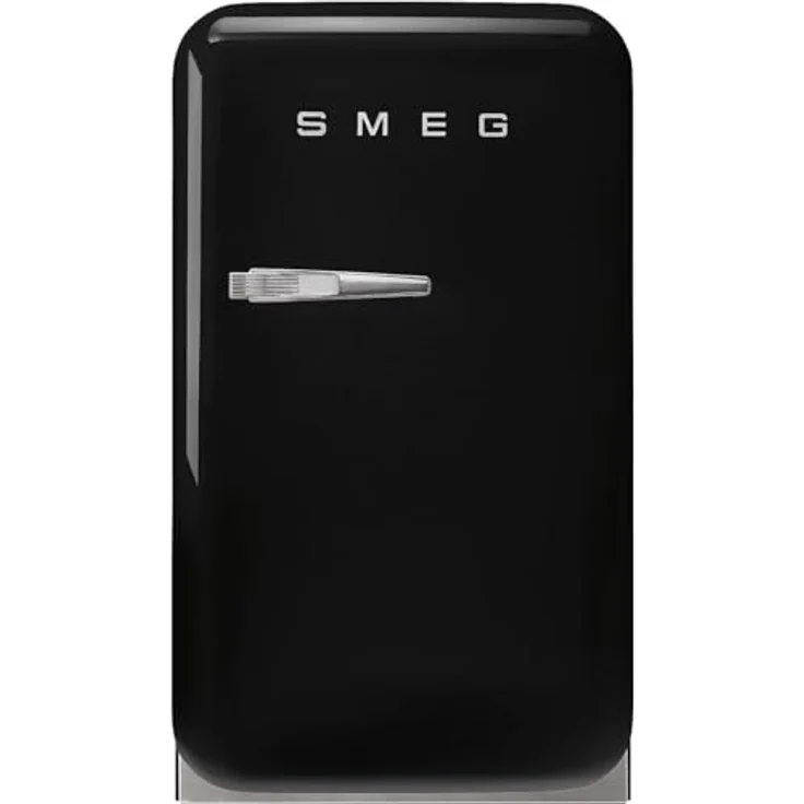 Smeg FAB5RBL6 Minibar Kühlschrank, Vintage, 34 l, statische Kälte, 2 verstellbare Einlegeböden, Flaschenhalter, LED-Beleuchtung, Höhe 72,5 cm, Schwarz – Bild 1