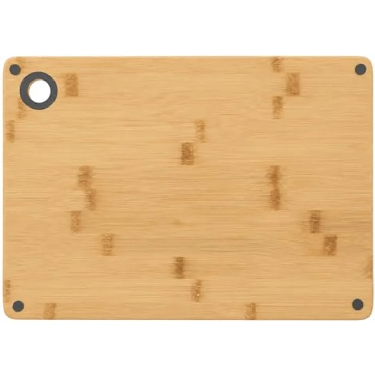 Chef Aid Bambus-Schneidebrett 35×25×1,5 cm, robust mit Saftrille & Anti-Rutsch-Füßen, geeignet für Schneiden und Servieren – Bild 2