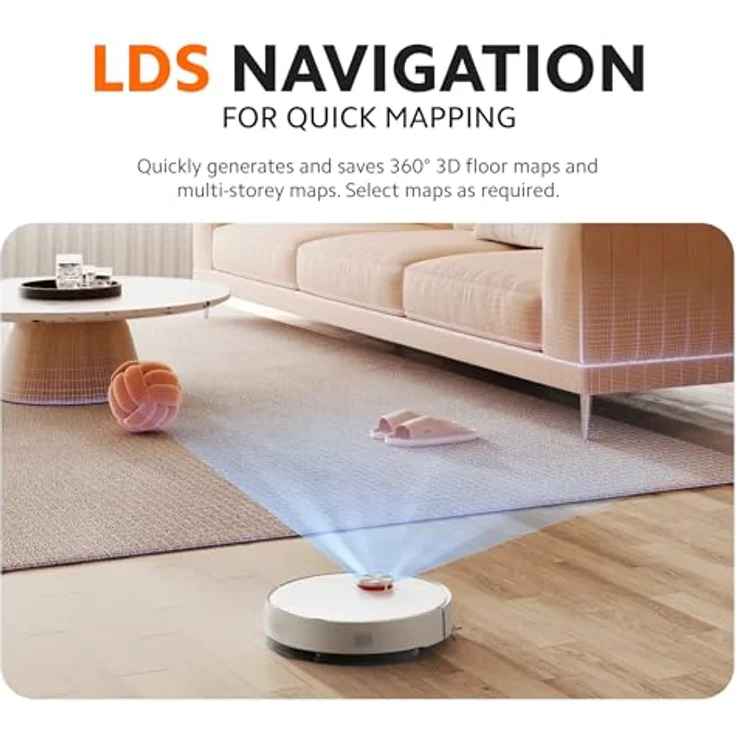 Xiaomi Robot Vacuum S40 EU, BHR084AEU, Staubsauger Roboter mit 5200 mAh Akku, bis zu 180 Minuten Laufzeit, beutellosem Staubbehälter, Nasswischfunktion, Weiss – Bild 7