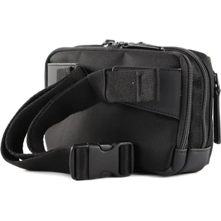Jost Tallinn Gürteltasche, schwarze 20 cm Tasche aus 100% Polyester mit Reißverschluss – Bild 4