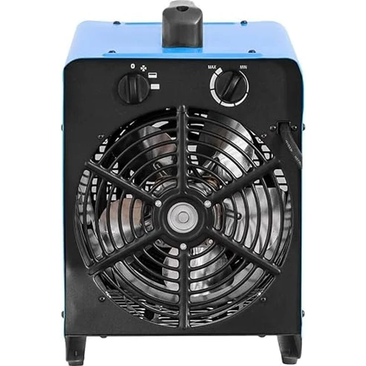 ALLEGRA Heizlüfter 9kw 400v Bauheizer Heizgebläse mit Thermostat – Starkstrom für Garage und Industrie 16A, elektrisch - Zeltheizung Baustelle 10 Kg, blau – Bild 4
