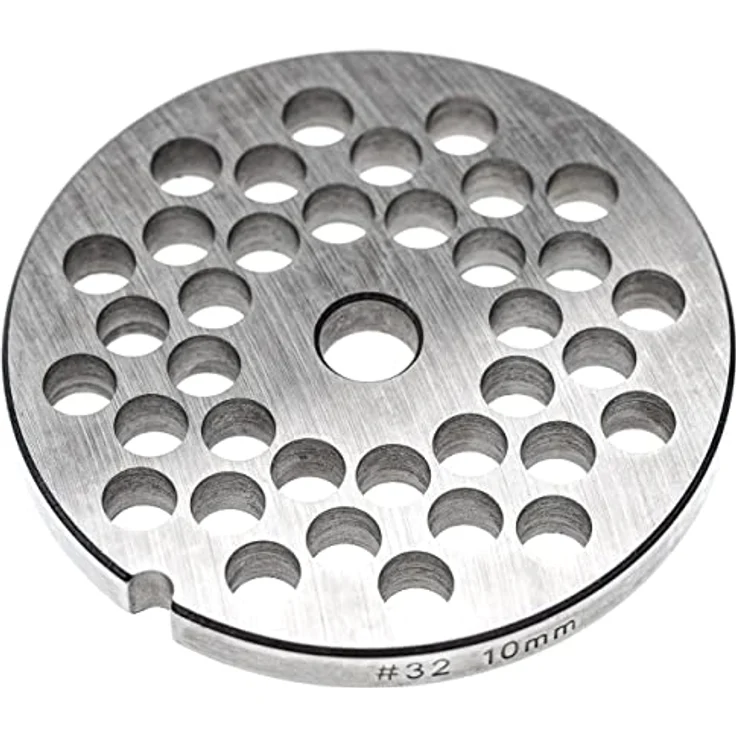vhbw Lochscheibe Gr. 32 für KBS Fleischwolf, Edelstahl mit 10mm Lochdurchmesser und 13,4mm Bohrung, 36 Löcher, spülmaschinenfest – Bild 2