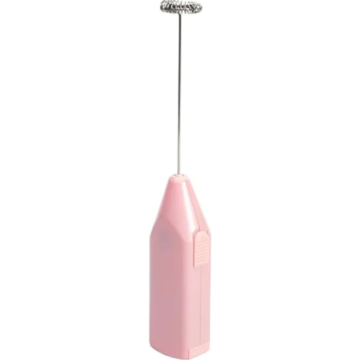 FACKELMANN Paris Hilton Milchaufschäumer aus Edelstahl und Kunststoff - Kompakt, leistungsstark & ideal für unterwegs, inkl. 2 AA Batterien, Pink