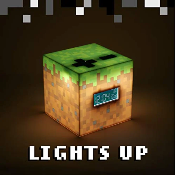 Paladone Minecraft Wecker mit Offizieller Sonnenaufgang Musik, 13 x 13 – Bild 4