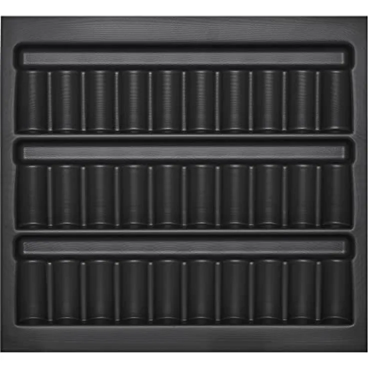 Orga-Box I Gewürzdoseneinsatz 513 x 473 x 28 mm lavagrau mit Perlstruktur Gewürzglaseinsatz für Tandembox Antaro/Intivo u. ModernBox im 60er Schrank Schubladeneinsatz
