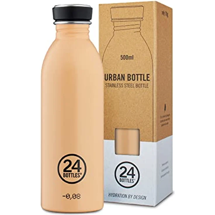 24Bottles Urban - 1L/500ml/250ml Wasserflasche, Trinkflasche mit 100% Dichtem Verschluss BPA-freie Edelstahl-Trinkgflaschen [Nicht thermisch, Ultraleicht] – Bild 2