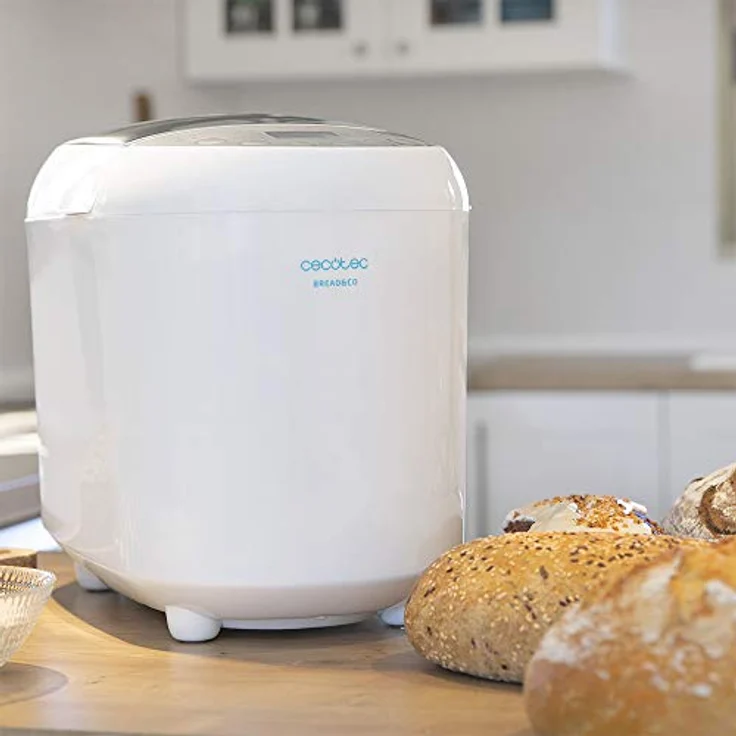 Cecotec Bread&Co 1000 Delicious Brotbackautomat, 550W, LCD-Display,  19 automatische Kochprogramme, weiß – Bild 4
